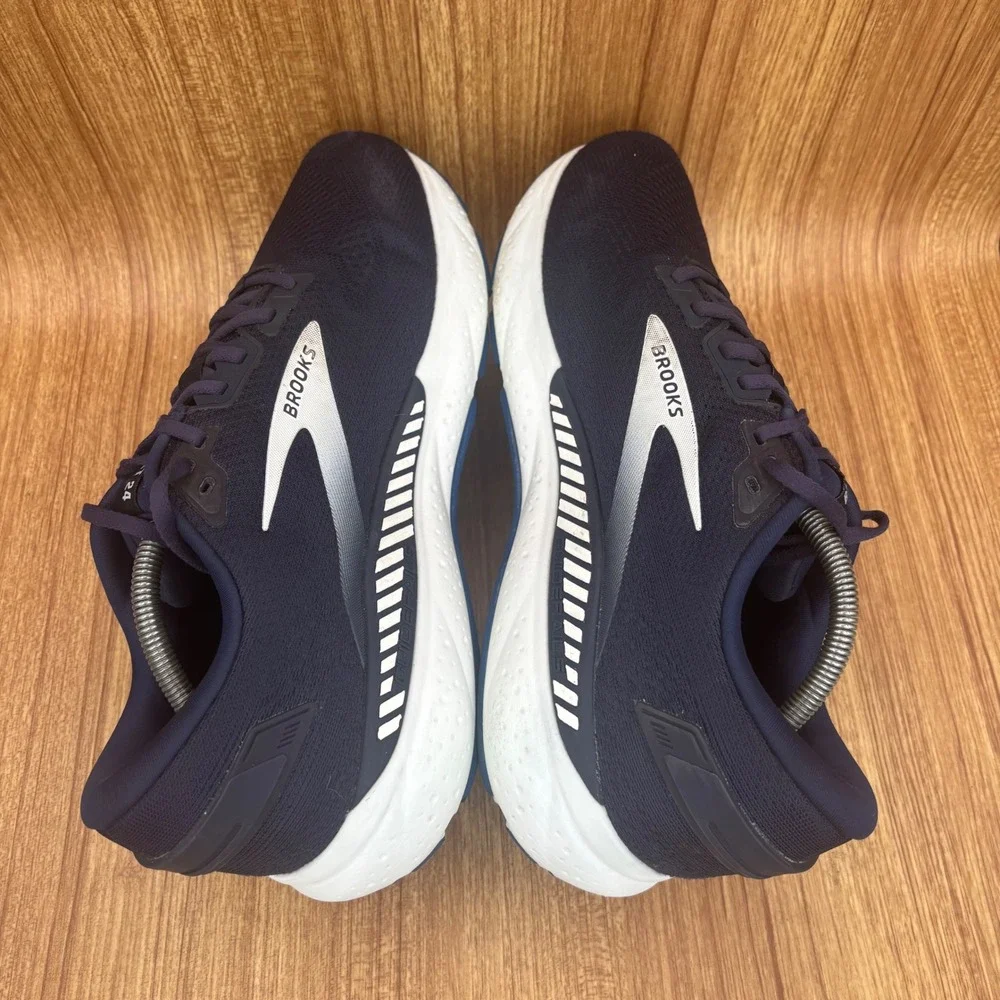 Brooks Beast GTS 24 Running Shoes Mens 12 Navy Stability Sneakers 1104251D452